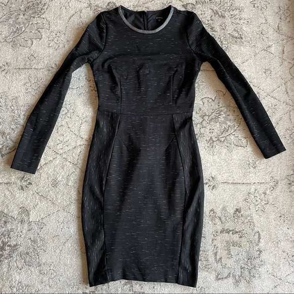 RW&CO black and silver long sleeved Bodycon party dress Size Small - Picture 7 of 9